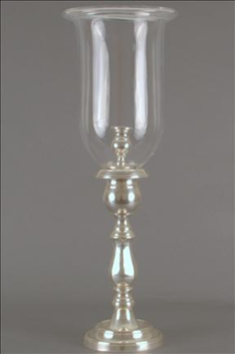 ENGLISH CANDLESTAND CLEAR FLUTED L SILVER