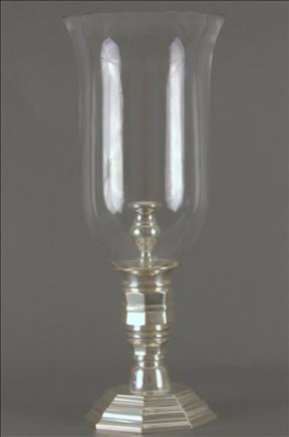 PHOTOPHORE CLEAR FLUTED SILVER