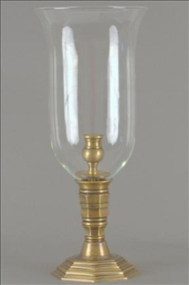 PHOTOPHORE CLEAR FLUTED BRASS