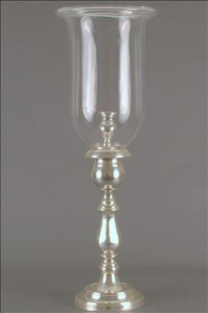 ENGLISH CANDLESTAND CLEAR FLUTED L SILVER