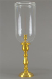 ENGLISH CANDLESTAND CLEAR FRENCH BRONZE