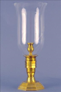 PHOTOPHORE CLEAR FLUTED FRENCH BRONZE