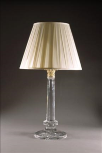 CRYSTAL COLUMN LAMP OCTAGONAL ROUND BASE