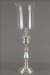 ENGLISH CANDLESTAND CLEAR FLUTED SILVER
